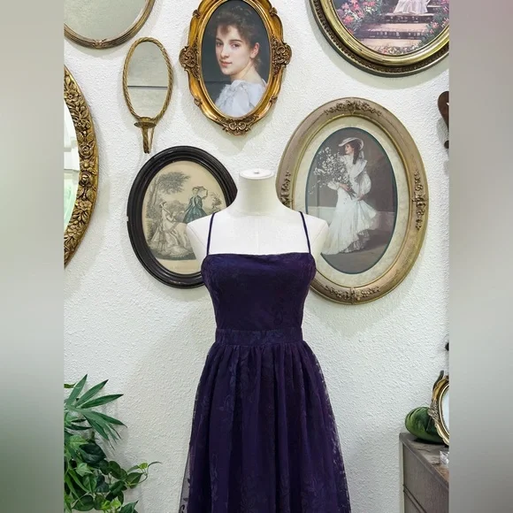 Windsor Deep Purple Lace Prom Gown - Picture 2 of 8